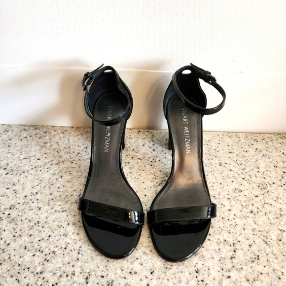 Stuart Weitzman Black Patent Heels - Picture 1 of 5